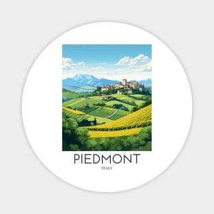 A Pop Art Travel Print of Piedmont - Italy Magnet